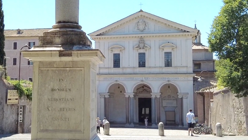 The exterior of the Basilica of Saint Sebastian Outside the Walls